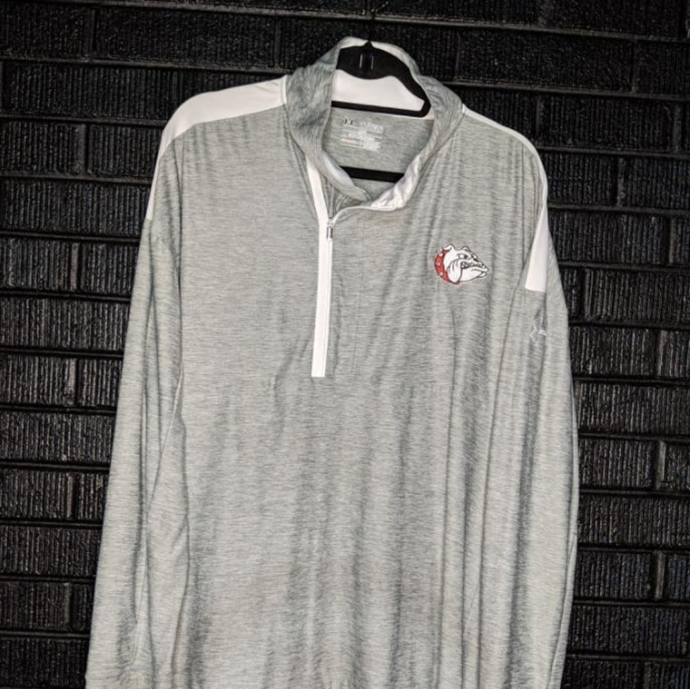 Under armour 2XL shirt with bulldog logo.